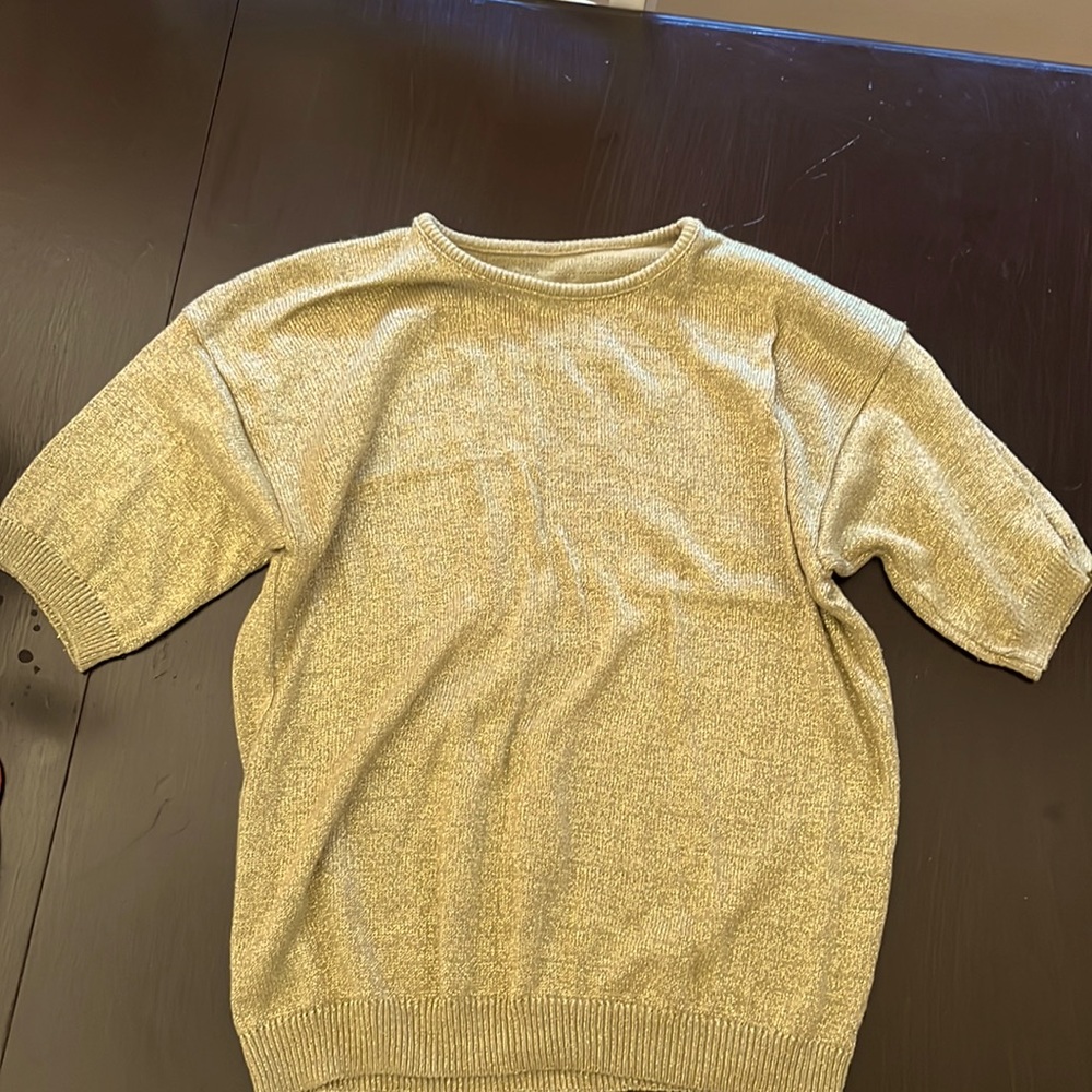 Vintage gold knitted sweater shirt